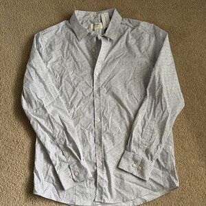 Men's White Patterned Shirt
